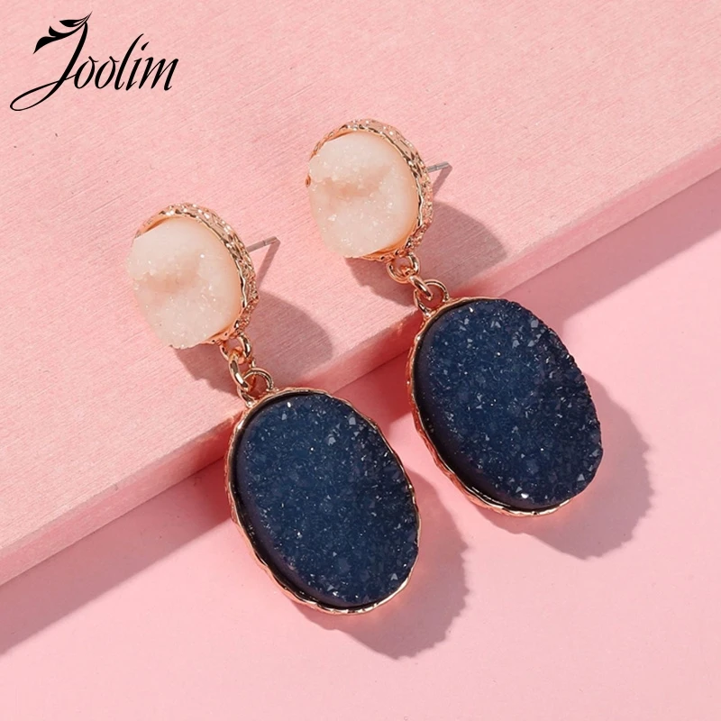 

Joolim Jewelry Wholesale/Resin Druzzy Water Drop Earring American & European Earring