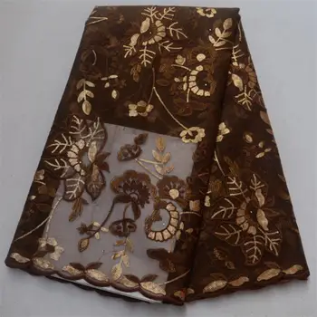 

Free Shipping High Quality African Organza Lace Fabric / Chemical Lace Fabric for Party 5yards/lot for women wedding -J5