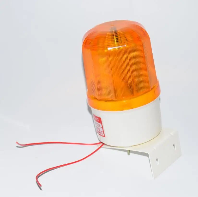 LPSECURITY водонепроницаемый наружный светодиодный маяк красный сигнал тревоги мигание 90 дБ сирена стробоскоп для gsm система домашней сигнализации - Цвет: 24VDC bracket Yellow