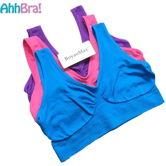 seamless ahh bra 3pcs/set Women Sports Bra sexy underwear wireless Bra soft  comfort yoga bra