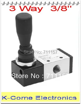 

3 Way 3/8" BSP Hand Lever Operated Solenoid Valves Manual Control Pneumatic Valve 3H310-10 G3/8