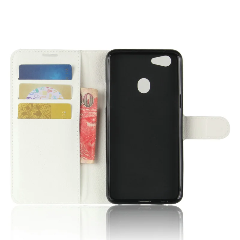 Высококачественный защитный чехол для Oppo F5 wierss роскошный флип раскладный кожаный чехол для Oppo F5 молодости " чехол в виде ракушки+ карта+ подставка