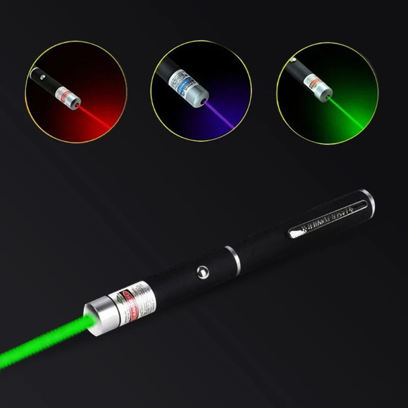 Новейшая 3 шт. лазерная ручка 5 мВт высокомощная зеленая синяя красная точка ручка с лазером мощность яркий лазерный метр 530Nm 405Nm 650Nm