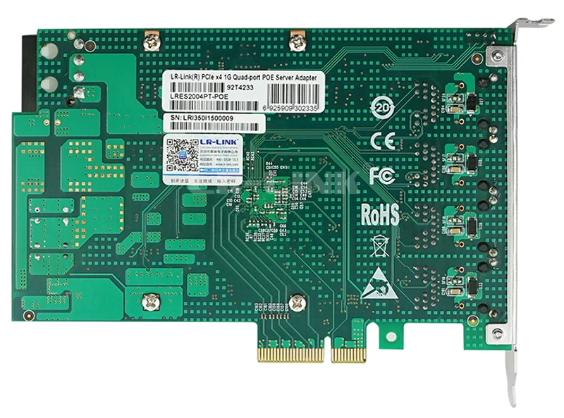 LR-LINK 2004PT-POE POE + гигабитный Ethernet четырехпортовый устройство захвата изображений карта промышленный плата PCI-Экспресс-захват видео Intel I350