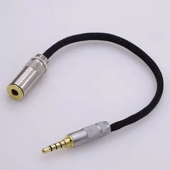 

50cm hi-end 4 core copper wires 3.5mm TRRS to 4.4mm female audio adapter for sony headphone cable