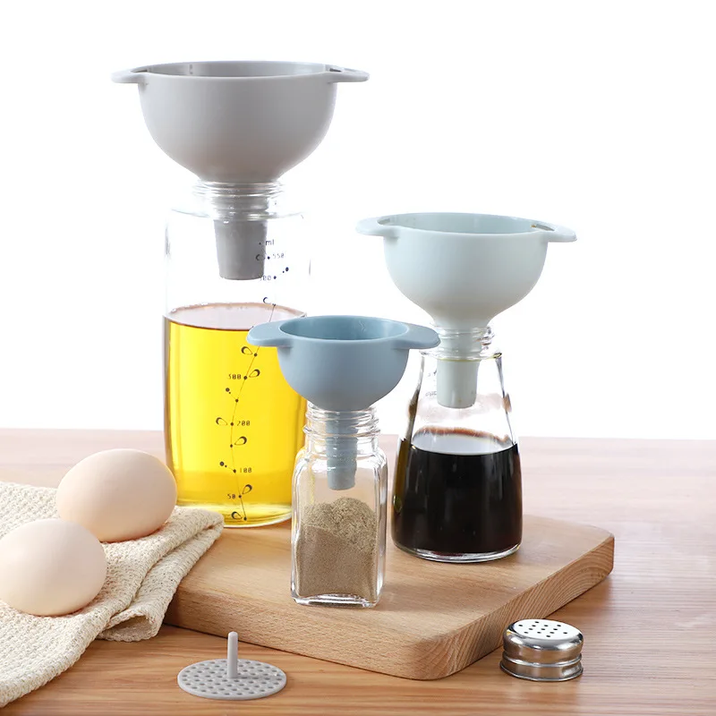 

Four-in-one Multi-function Funnel Set Filter Oil Pot Kitchen Household Inverted Oil Funnel Sub-package Plastic Wine Funnel