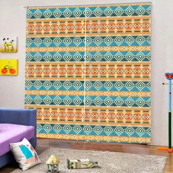 

Window Curtain Custom Cortinas Home Bedroom Living room Decoration 3D Curtain Pattern Blackout Curtains