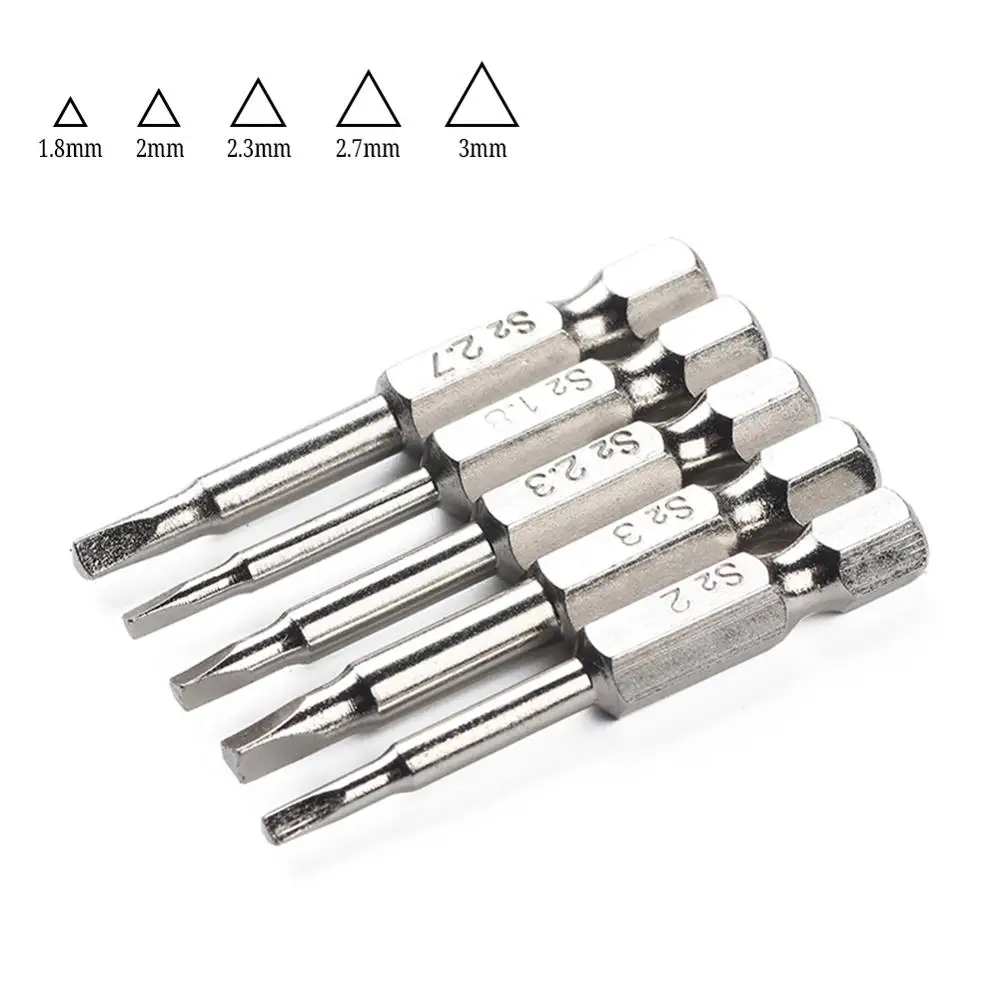 

5pcs/Set Magnetic Triangle Head Screwdriver Bits Tip Set S2 Steel 1/4" Hex Shank