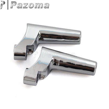 

Chrome Motorcycle Front Direction Turn Signal Relocation Kit Indicator Mount Brackets for Harley Sportster XL883 1200 Dyna 88-05