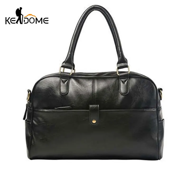 

Waterproof PU Leather Gym Bags Crossbody Sports Fitness Bags Men's Gymnastic Handbag With Compartment Women Mini Gym Bag XA574WD