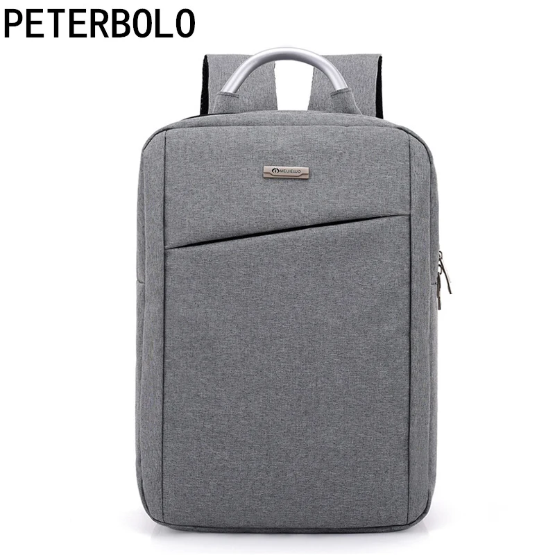 

Light Business Style Men Backpack Fashion Large Capacity Computer Bag Casual Canvas Boy School Bag Mochila Simple Travel Bags