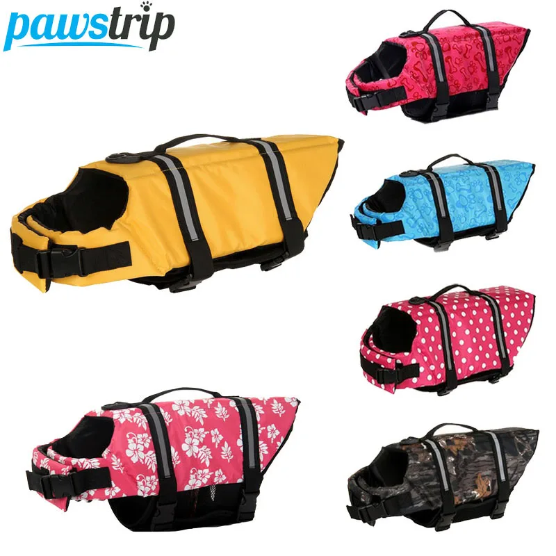 

11 Patterns Reflective Dog Life Jacket Summer Dog Clothes Puppy Life Vest Dog Swimwear Preserver For Small Medium Dogs XXS-XXL