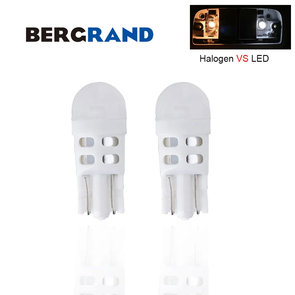 2 шт. T10 светодиодный белый светильник 168 501 W5W танкетка 2835 3SMD интерьерные лампы DC12V