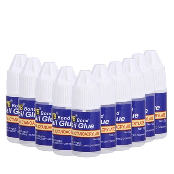 

10 PCS 3g False Nail Gel Acrylic Nail Glue Nail Art Tips Decorations Fast Drying Glue Manicure Tool