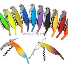 100 шт/партия многофункциональный нож из нержавеющей стали штопор попугай бутылка Красного вина и открывалка для банок