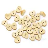 50 Pcs 13x11mm 2 Holes Heart Wooden Buttons, for Sewing, Scrapbooking, Embelishments, Crafts, 7NK46 ► Photo 1/3