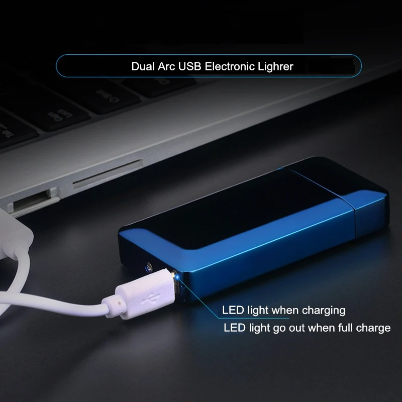 Лазерная Индукционная электрическая зажигалка USB перезаряжаемая импульсная с
