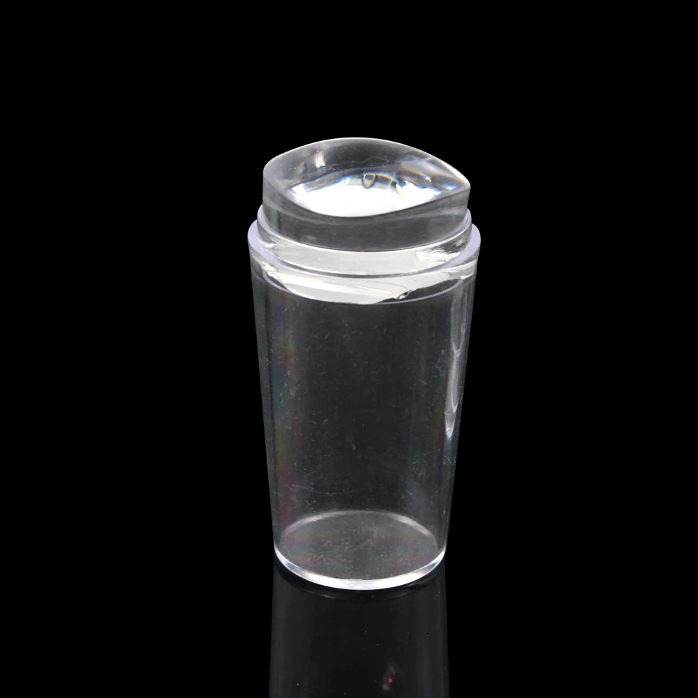 Прозрачный желе штамп с крышкой прозрачный дизайн ногтей Силиконовый Зефир штамп для ногтей штамп и скребок