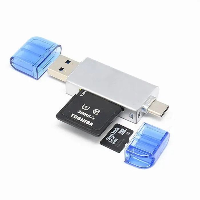 Мобильный телефон, Мультифункциональный TF/SD type-C USB Компьютерный кардридер, серебро, розовое золото, золото, черный