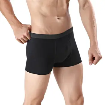 

Fashion Men Plus Size Color Block Boxers U Convex Mid Rise Underwear Underpants Gift