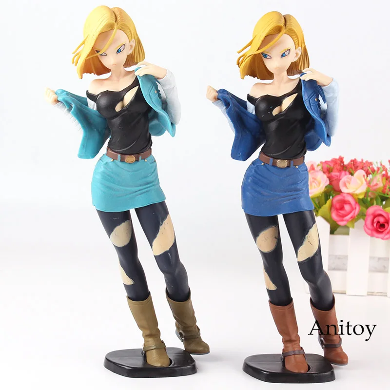 

Anime Dragon Ball Z Action Figure Glitter & Glamours Android NO.18 Figure Figurine Statue Toys 2styles 25cm