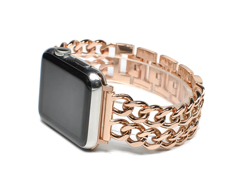 Ремешок для часов Apple, розовое золото, 5, 4, 40 мм, 44 мм, браслет из нержавеющей стали, роскошный ремешок для iwatch, серия 5, 4, 3, 38 мм, 42 мм