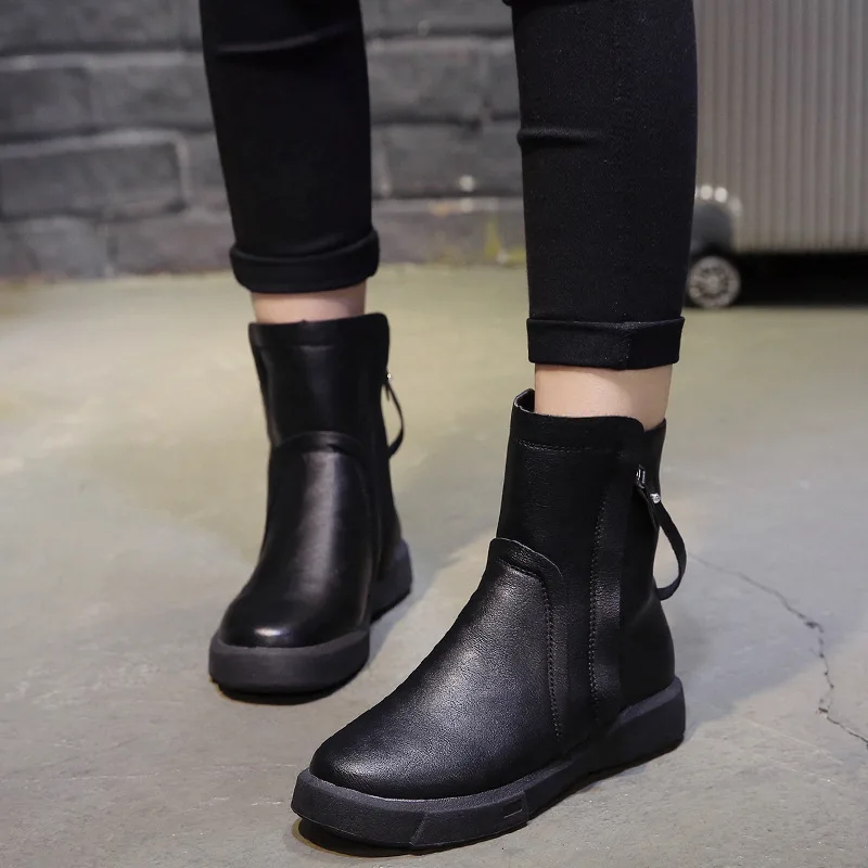 womens short flat boots