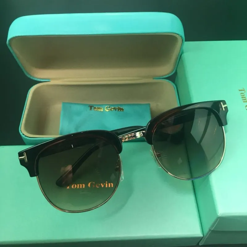 Новые модные поляризационные солнцезащитные очки без оправы для мужчин и женщин, брендовые дизайнерские солнцезащитные очки с полуоправой, классические солнцезащитные очки UV400 - Цвет линз: C2