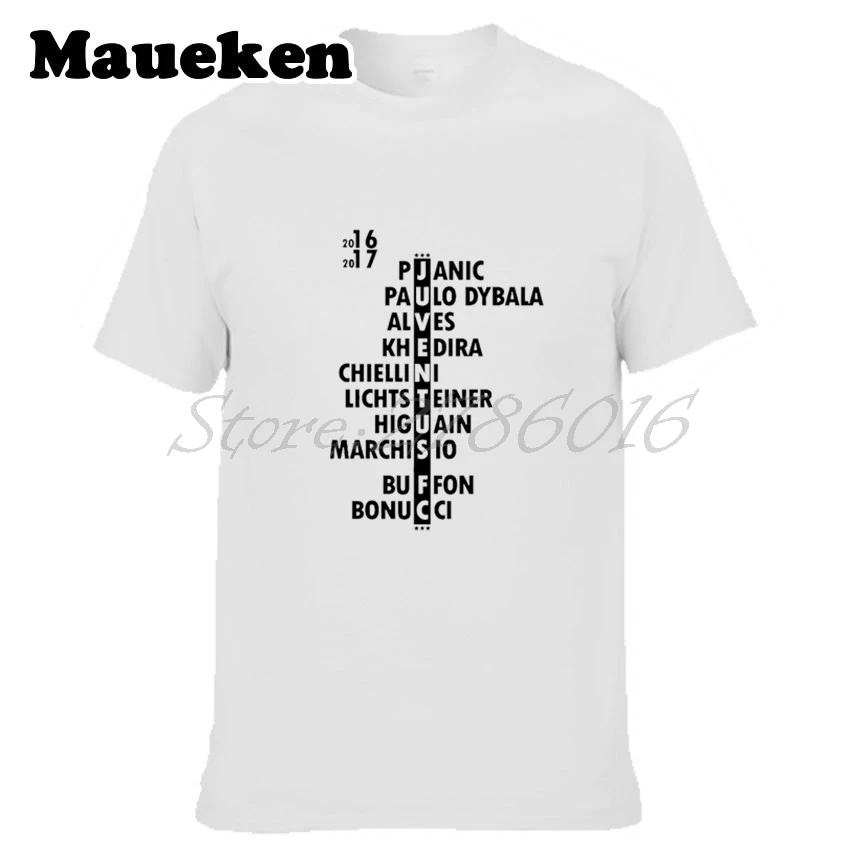 Мужская футболка 16/17 с коротким рукавом higuain buffon bonucci Pjanic Dybala Crossword W1106006|t shirt men|short