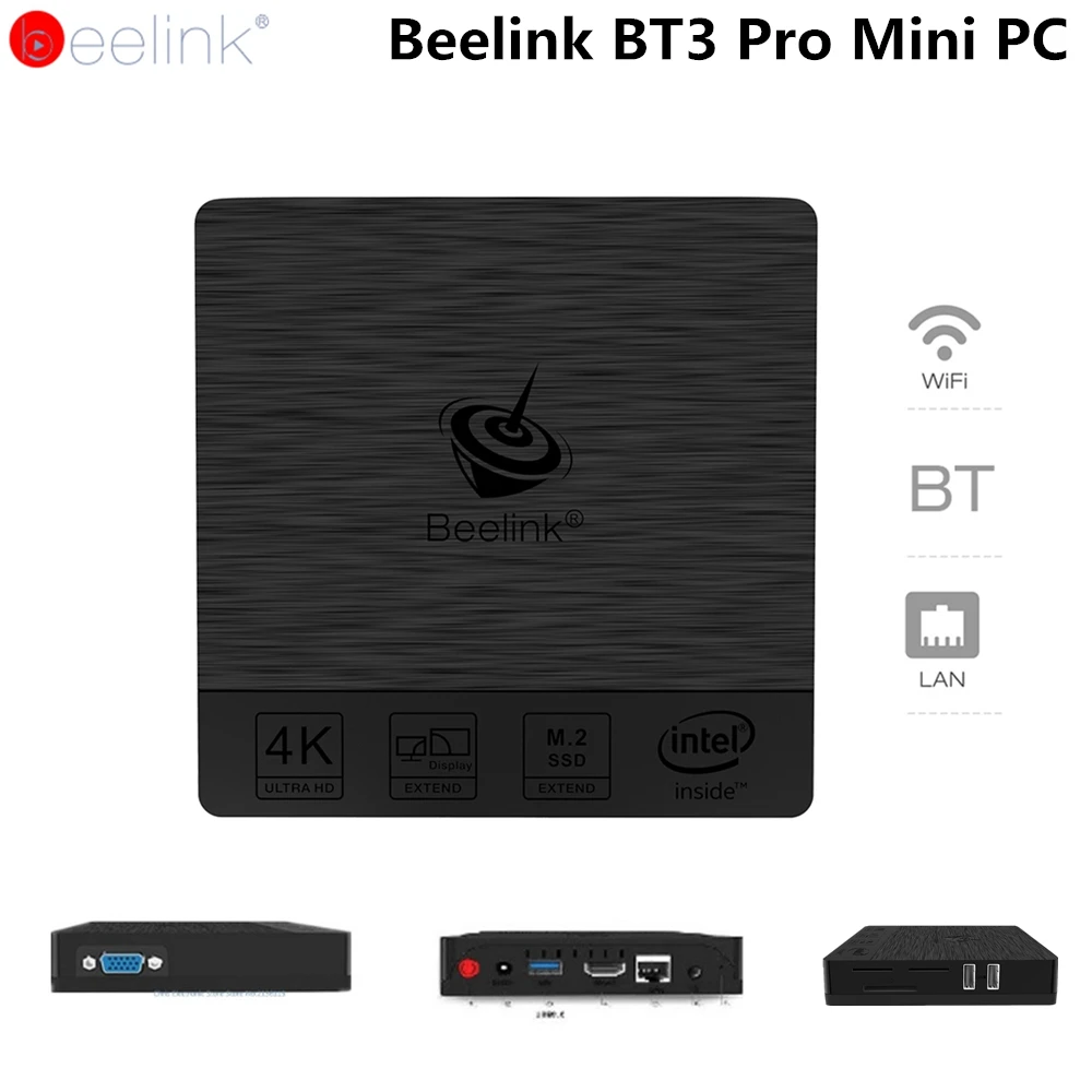 Оригинальный Beelink BT3 Pro Mini PC 5G WiFi BT 4 0 Windows 10 Intel Atom X5 Z8350 64Bit 4G 32G 64G PK tv BOX|tv box|beelink bt3tv box |