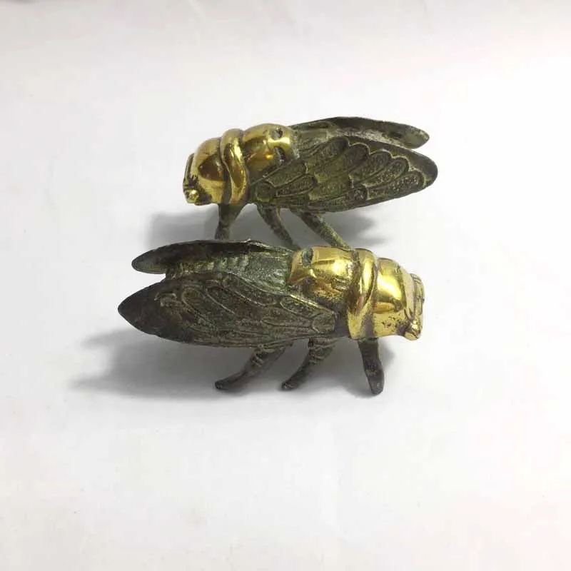 1 шт. Чистая медь Cicada мебель украшение для дома ремесла маленькие поделки
