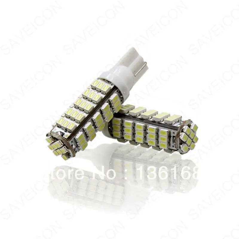 10 шт. 168 192 W5W T10 68 светодиодов 12 В постоянного тока Белый 68SMD 1206 SMD светодиодные