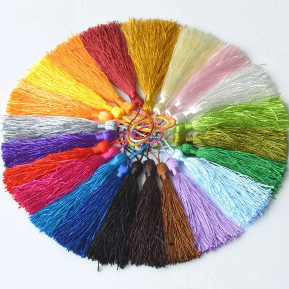 

100pcs 12.5cm/5 Inch Silky Road Tassels with Small Chinese knot DIY Jewelry Accessory(Mixed Color)