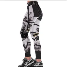 ROBORT 3D принт женские леггинсы с высокой талией STEELERS напечатаны женские брюки тонкие фитнес Леггинсы