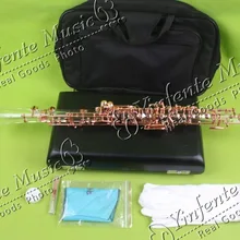 Профессиональный концерт с украшением в виде кристаллов тела полуавтоматический гобой позолота C Ключ 0015