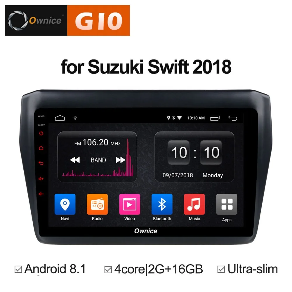 1024*600 Android 8 1 четырехъядерный 2 ГБ ОЗУ + 16 Гб ПЗУ автомобильный DVD-плеер для Suzuki Swift 2018