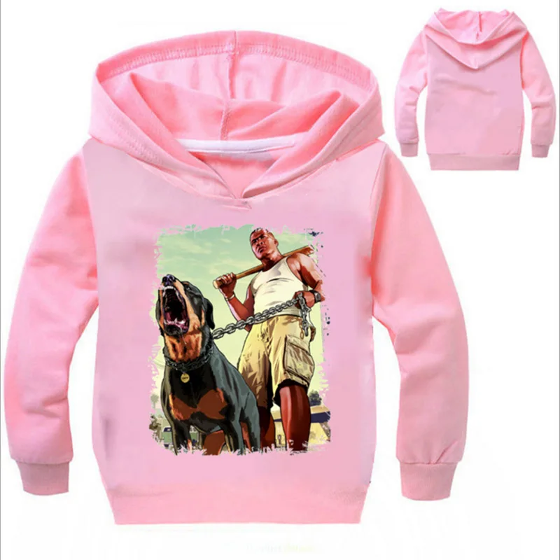 Верхняя одежда для мальчиков, gta 5, толстовки с капюшоном, gta Street Fight Long с gta 5, костюмы, одежда, футболки, детские толстовки для мальчиков, детские топы - Цвет: pink3