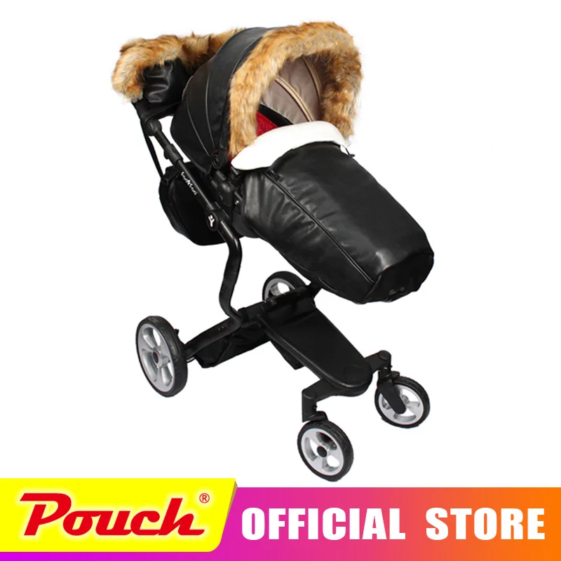 

foofoo Luxury high landscape shock strollers can sit reclining stroller baby stroller two-way dual summer with car seet