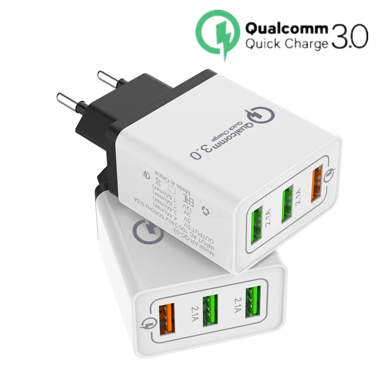 سريع تهمة 3.0 شاحن يو اس بي 5 V 2.4A QC3.0 سريع شحن USB السفر جدار شاحن آيفون سامسونج Xiaomi الهاتف المحمول شاحن