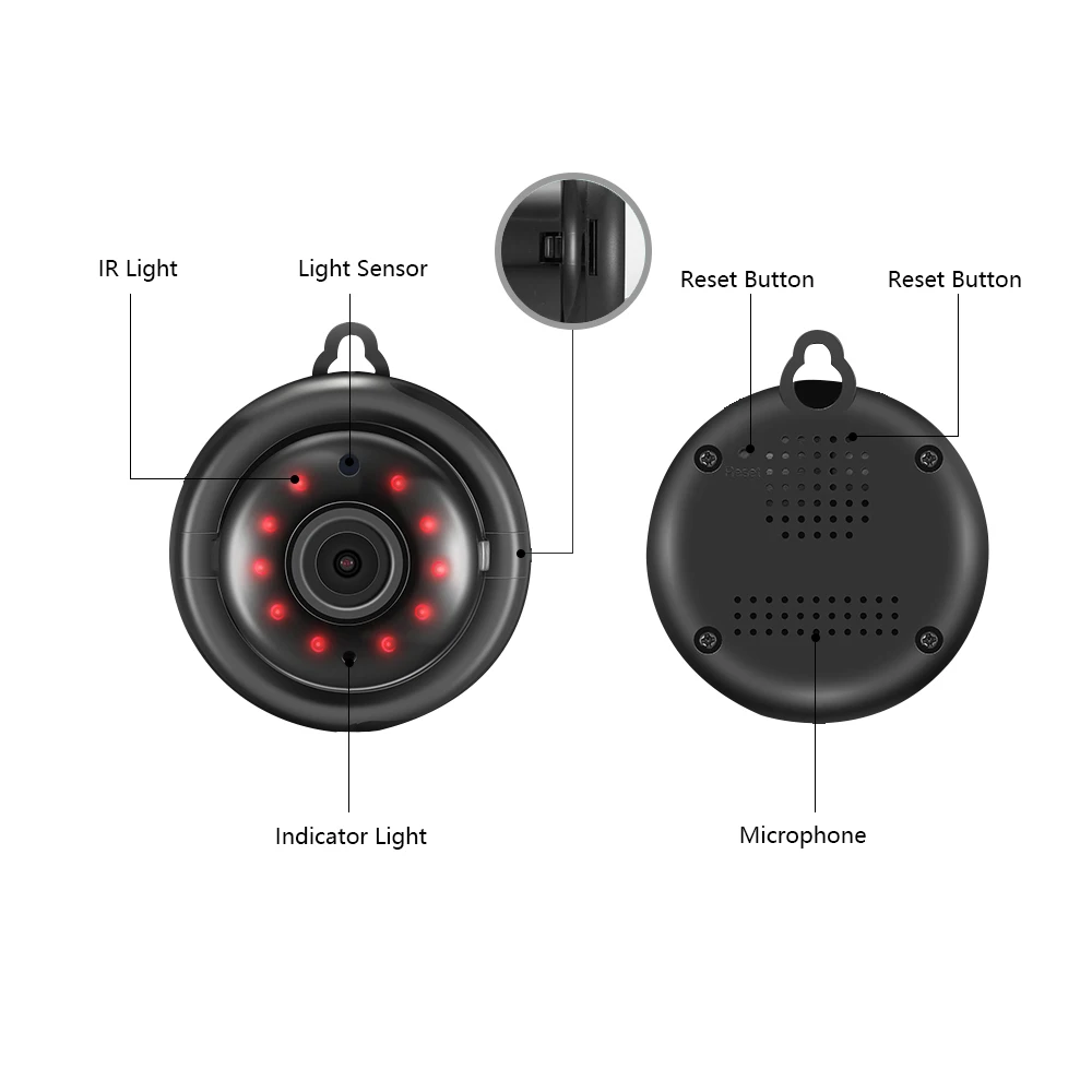 IP Камера Wi Fi мини с инфракрасным Ночное видение 2 полосная аудио шагомер CCTV P2P