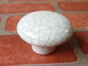 

Kitchen Cabinet Dresser Pulls Knob Handles White Ceramic Knobs Porcelain Crackle Door Knob Handle