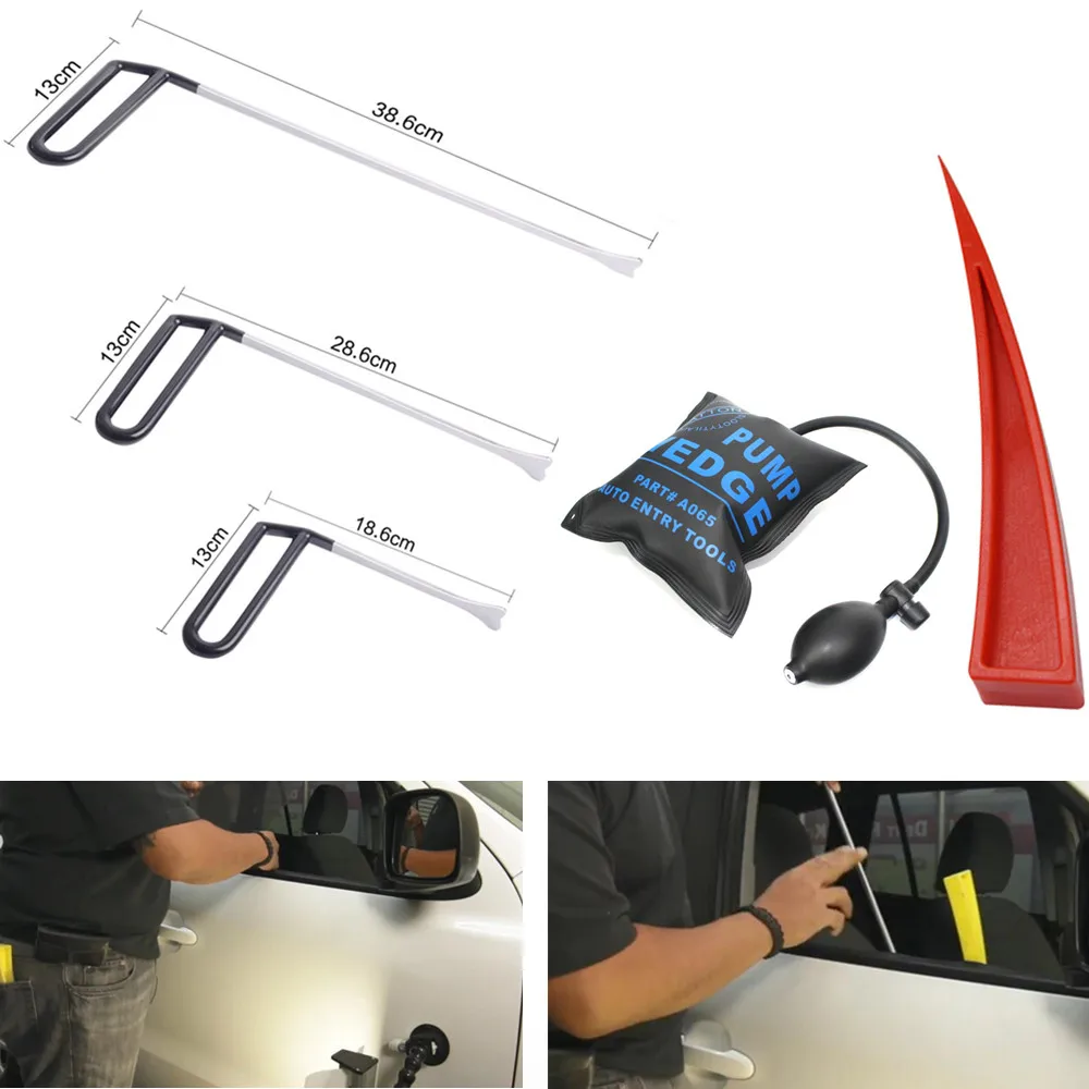 

PDR Tools Hooks Spring Steel Push Rods Dent Removal Car Dent Repair Pum wedge Paintless Dent Repair Tool Kit