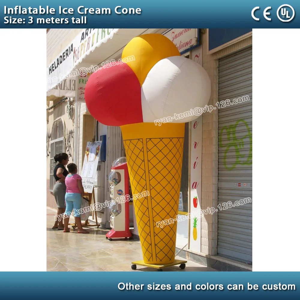 3m inflatable ice cream cone model with blower | Игрушки и хобби