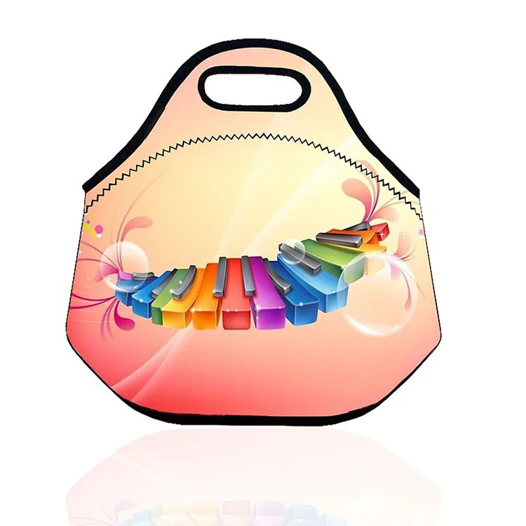 Красочный мультфильм бабочка неопрена путешествия Пикник Еда изолированные обед Термальность утепленная Водонепроницаемый Lunch Tote bag