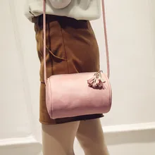 Chic Cylindrical Small Bag Women Retro Simple MINI Shoulder Bag Cute Tassels Ornament Casual Barrel shaped