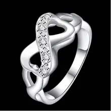 Fashion Popular Closed 925 Silver Ring Girls Silver Jewelry Gift Decorations JZ43