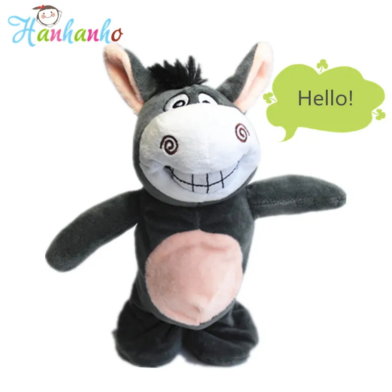 2018 New Talking Walking Donkey Plush Toy Electronic Kids Interactive Doll Talking Hamster Creative Gift