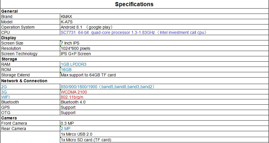 KMAX, 7 дюймов, 3G, с функцией звонка, Android 8,1, планшет, ПК, SIM карта, HD, lcd, четыре ядра, 16 ГБ, Bluetooth, gps, фаблет, ПК, планшеты, 7, 8, 32 ГБ, TF