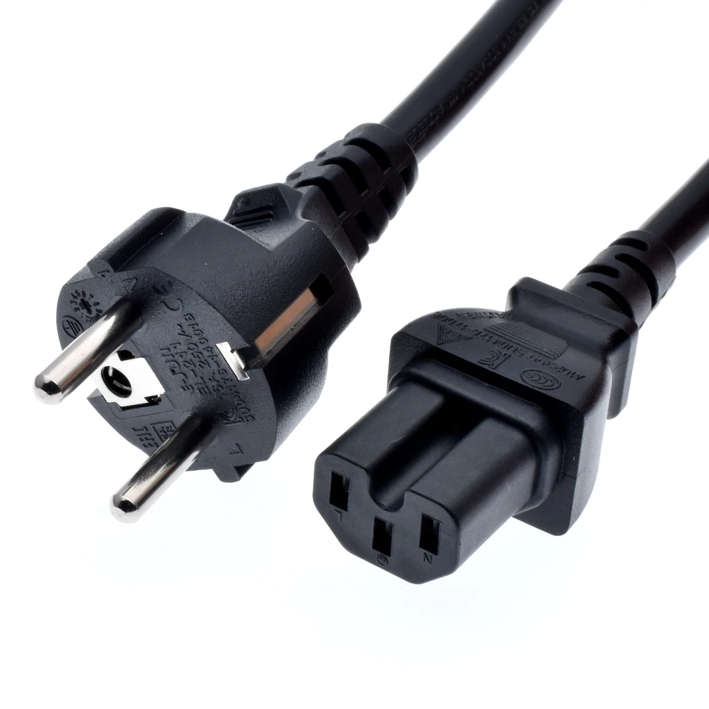 

1.8m EU Schuko Power cables,Europe CEE7/7 Power Cord ,EU to C15 Power lead for household electrical appliances