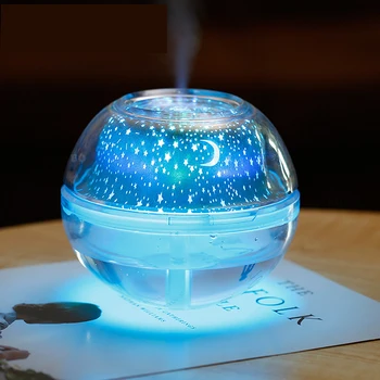 

Crystal night lamp LED light star sky decorative colourful blub projector for home office 500ml air humidfier USB Desktop mist